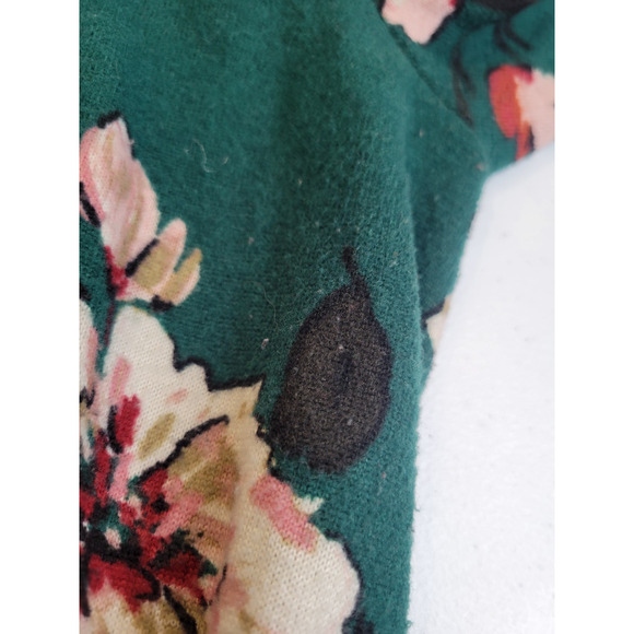 Maurices Boho Mini Dress Green Floral V-Neck Tie Waist Babydoll Women's Size XL - Picture 10 of 12